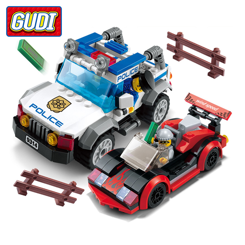 古迪(GUDI) 城市警察系列 9314极速追捕264片 儿童玩具积木拼插6-14岁