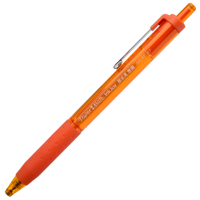 PaperMate 缤乐美意趣圆珠笔300 RT 0.7mm笔尖橙色12支纸盒装