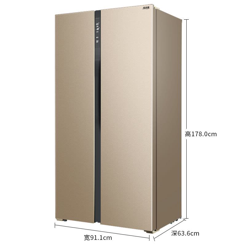美菱(MELING)BCD-516WECX 516升 对开门冰箱 家用冰箱 风冷冰箱 超薄冰箱 电冰箱 冰箱对开门(金)图片