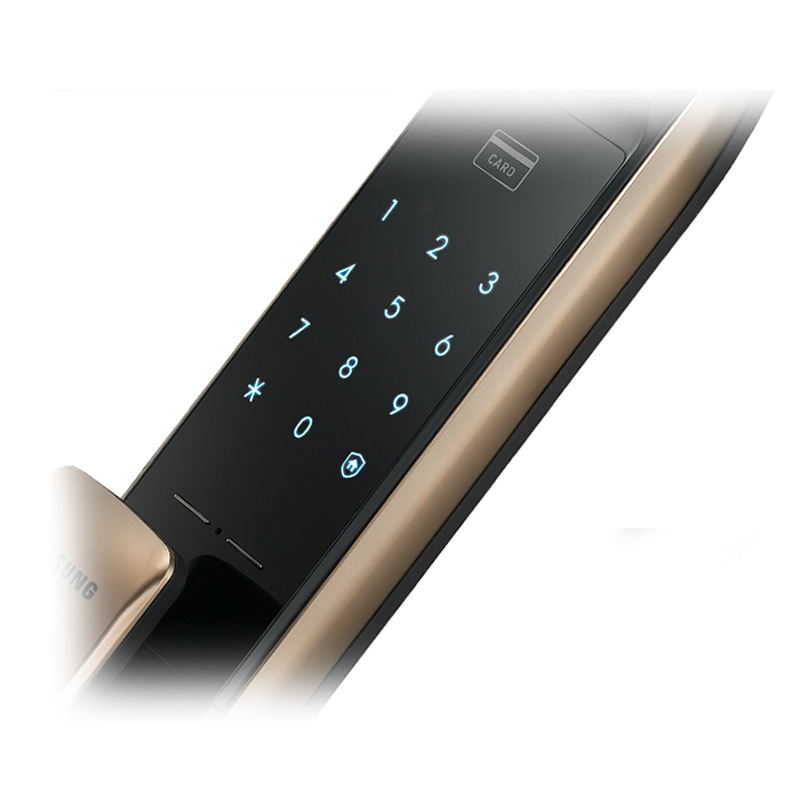 三星SAMSUNGP727(香槟金) 电子锁密码锁推拉式家用门锁智能锁防盗门锁感应刷卡 适配系统ios;Android高清大图