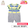 【苏宁自营】小冰熊绿色丛林短袖背带哈衣 小宝宝外出居家服 夏季爬爬衣哈衣 纯棉家居服 童装 连身衣