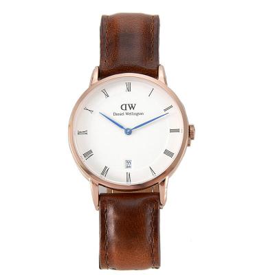 丹尼尔惠灵顿（DanielWellington）手表DW女表34mm金色边皮带女士石英手表带日历1130DW