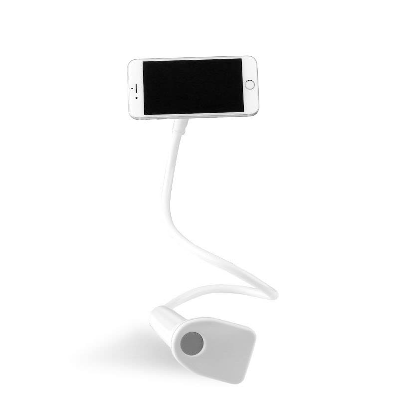 ESCASE手机支架金属懒人支架 床头床上桌面手机夹子 通用于三星/苹果/华为/魅族/小米 0.8米 白色图片