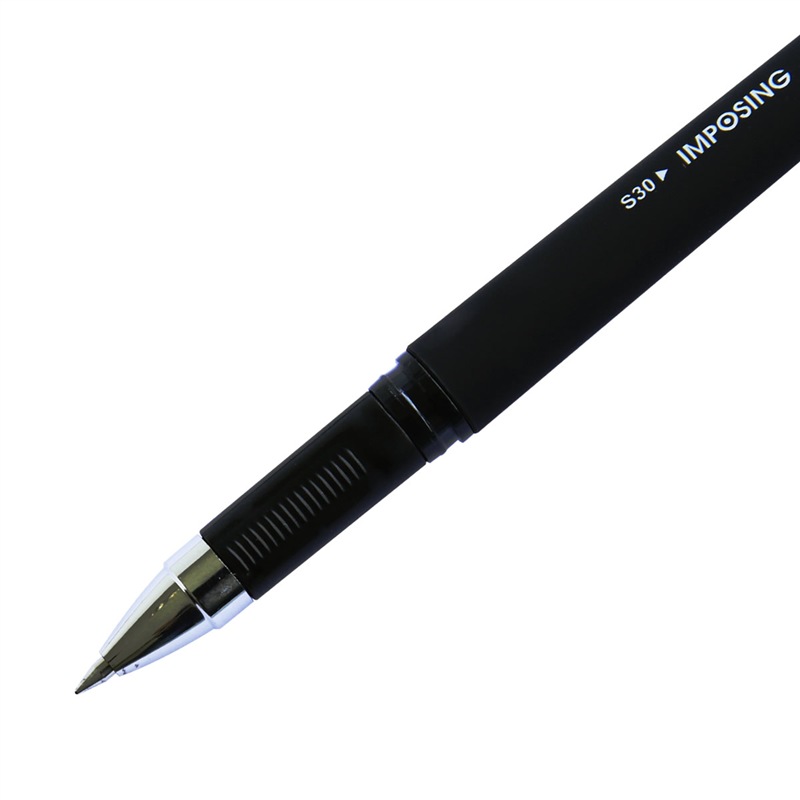 得力(deli)S30中性笔 12支/盒 0.5mm笔 商务签字笔 水笔 黑笔 碳素笔 办公用品 学生文具 笔类高清大图