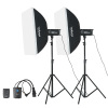 神牛(Godox)DP400W两灯 摄影棚闪光灯套装摄影灯 摄影柔光箱拍照灯两灯