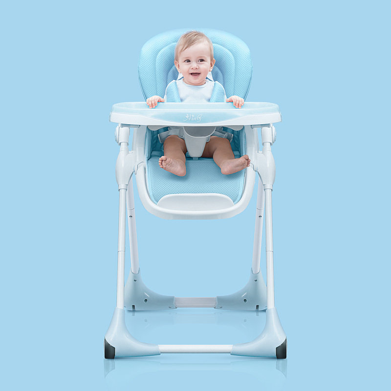 AING爱音C018儿童餐椅欧式多功能便携可折叠宝宝餐桌椅婴儿餐椅