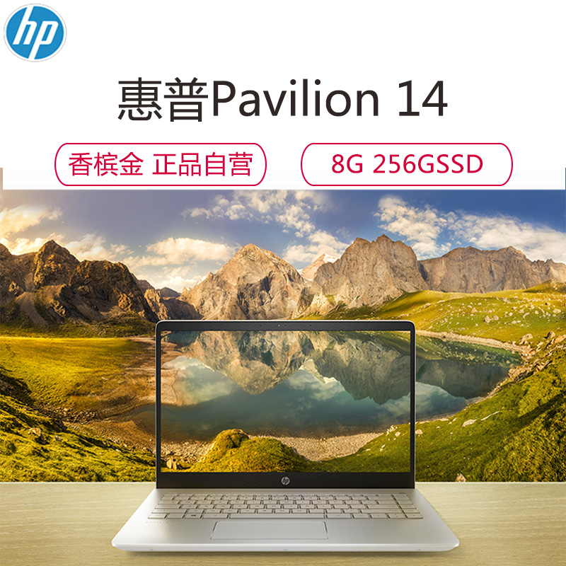 惠普(HP)Pavilion 14-bf037TX14.0笔记本电脑(i5-7200U 8G 256G SSD 金)