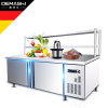 德玛仕(DEMASHI) 商用冷藏操作台冷柜冷冻保鲜工作台不锈钢冰箱冰柜 厨房奶茶店 1.2m*0.6m 冷冻 两层层架