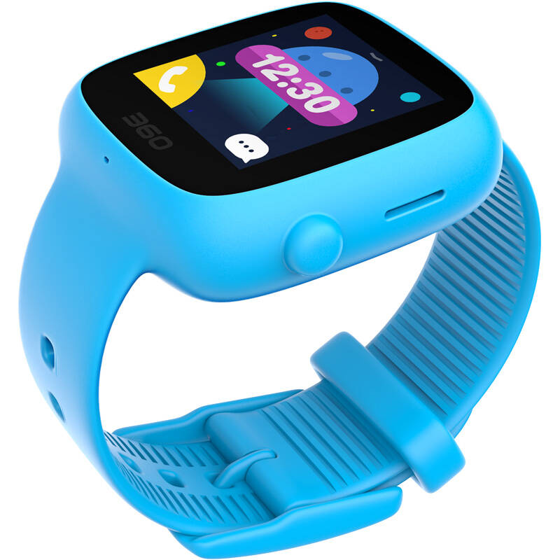 360儿童电话手表 彩色触屏版 防丢防水GPS定位 儿童手机 360儿童手表SE 2代W608 智能彩屏电话手表天空蓝高清大图