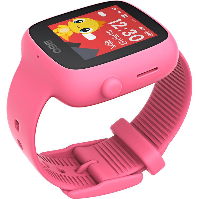 360儿童电话手表 彩色触屏版 防丢防水GPS定位 儿童手机 360儿童手表SE 2代 W608智能彩屏电话手表樱花粉图片