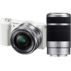 索尼（SONY） ILCE-5100L 微单相机 白色 含16-50mm+55-210mm银色镜头 双镜头套装