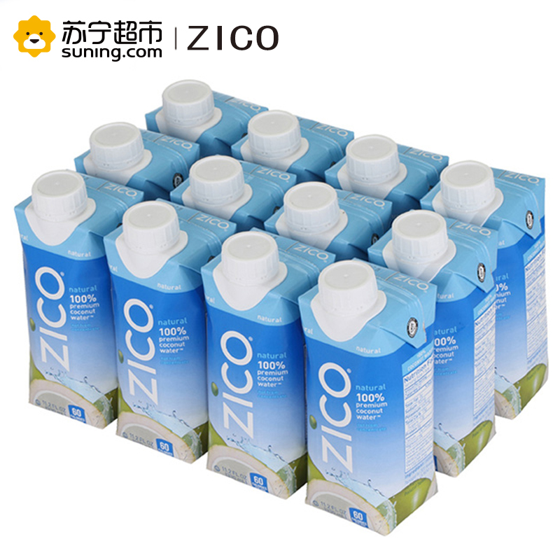 ZICO椰子水330ml*12(整箱)泰国进口纯椰子水饮料高清大图