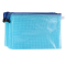 驰鹏5804 A4网格袋10个装 蓝色资料袋 透明文件袋 收纳袋 防水拉链袋 试卷袋 拉边袋 试卷袋档案袋文件套/文件袋
