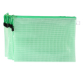 驰鹏5804 A4网格袋10个装 绿色资料袋 透明文件袋 收纳袋 防水拉链袋 试卷袋 拉边袋 试卷袋 文件套/文件袋