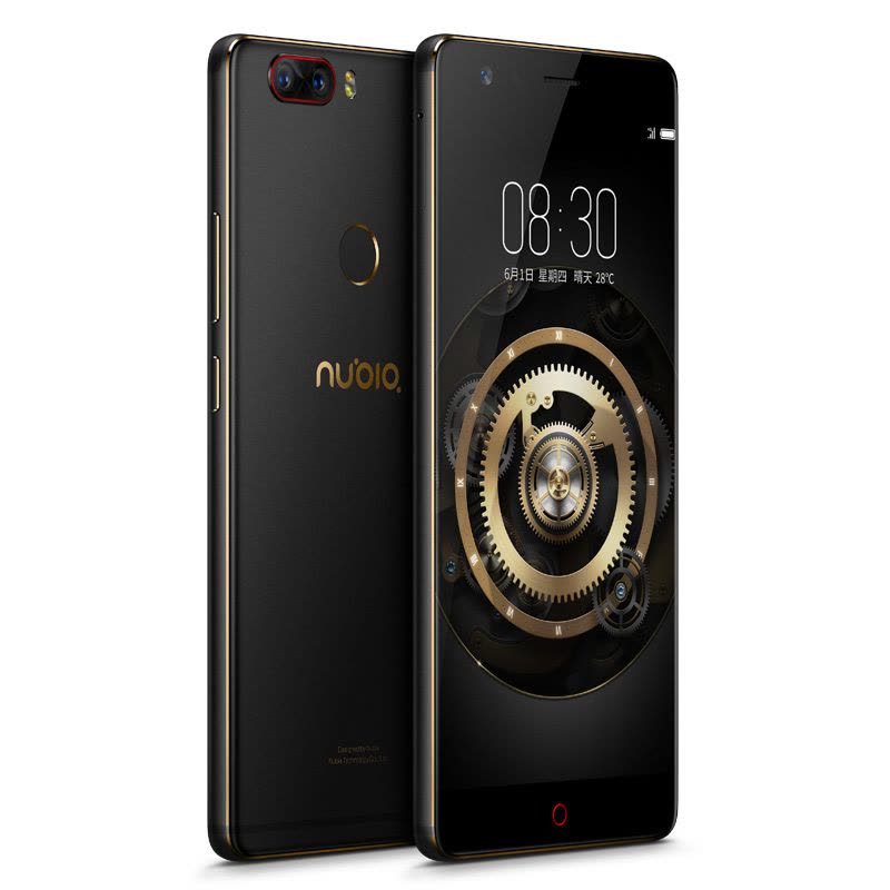 [3期免息]努比亚(nubia) Z17 6GB+128GB 联通移动电信 全网通4G手机 黑金色图片