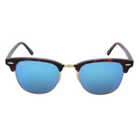 Ray-Ban 雷朋 时尚潮流俱乐部经理人款玳瑁色镜框蓝色镜面镀膜镜片眼镜太阳镜 RB 3016 1145/17 51m