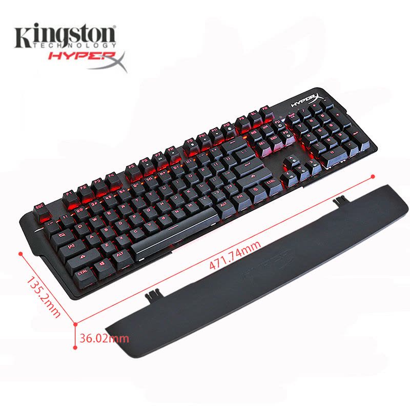 金士顿(Kingston)专业电竞机械键盘背光绝地求生吃鸡键盘FPS游戏键盘火星RGB图片
