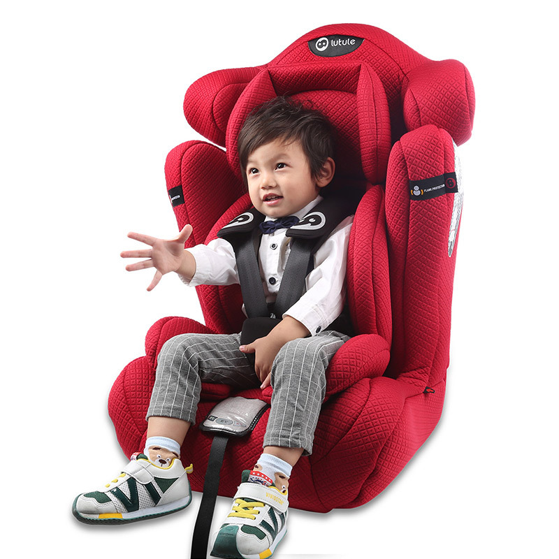 [苏宁自营]路途乐(Lutule) 汽车儿童安全座椅 路路熊C 贵族红 一体成型 智能感温变色面料(9个月-12岁)