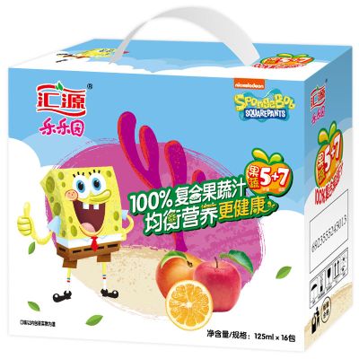 汇源(Huiyuan)100%果蔬汁 儿童果汁 125ml*16包礼盒 国产