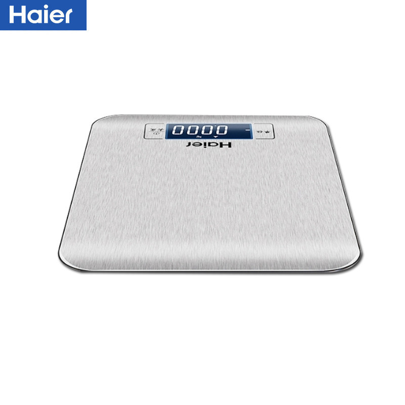 海尔(Haier)厨房秤CFC01-00 精准迷你 家用电子秤 不锈钢面板 厨房秤烘培克称食物称重烘焙 银色