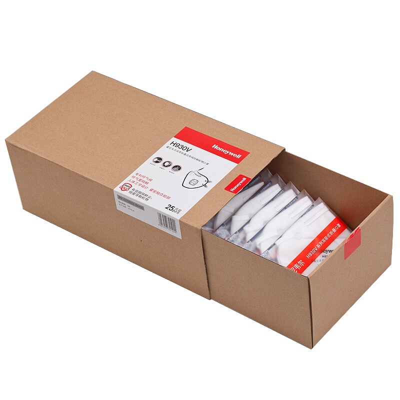 霍尼韦尔（Honeywell ）口罩 H930v 25只装 KN95级别 防尘防雾霾带呼吸阀防护口罩 耳戴式