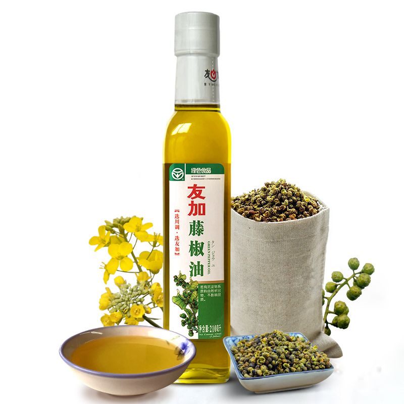 [苏宁超市]友加藤椒油210ml 四川特产花椒油调味品调味油麻油友加食品汉源藤椒油瓶装官方厂家直售