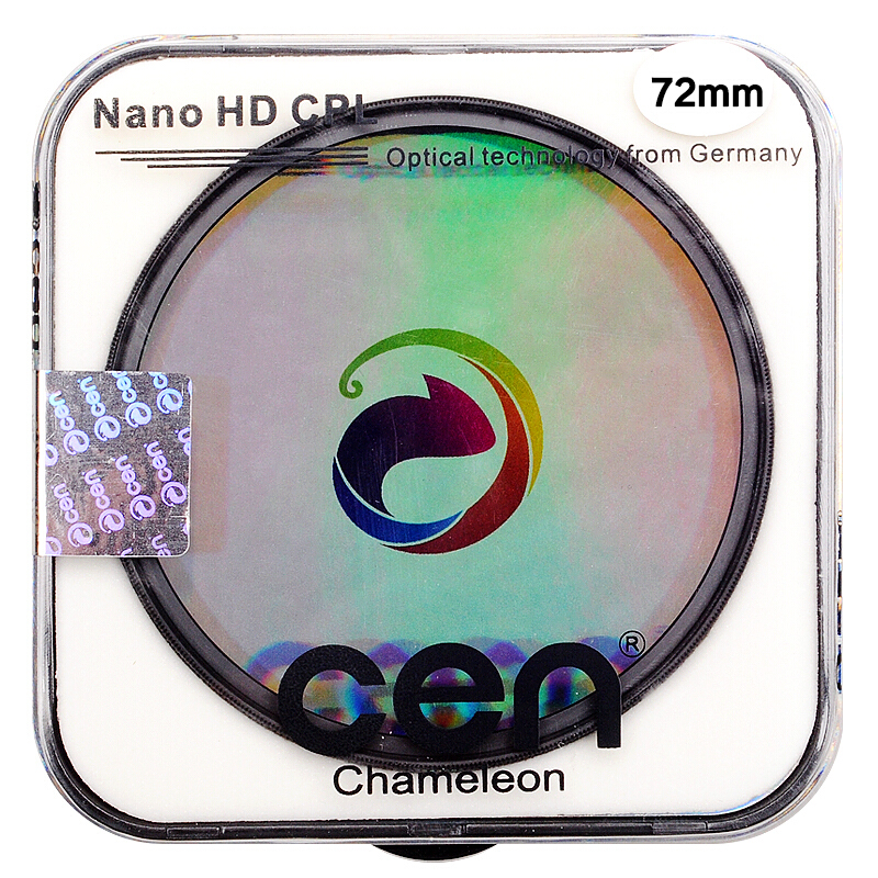 变色龙(cen)Nano HD CPL 72mm 薄款多层防水圆形偏振镜 用佳能85/1.2,18-200等镜头