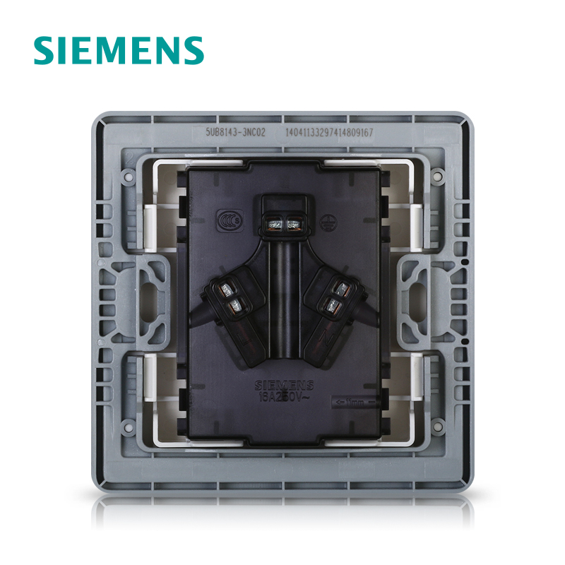 西门子(SIEMENS)开关插座 睿致钛银系列16A三孔空调插座5UB81433NC02