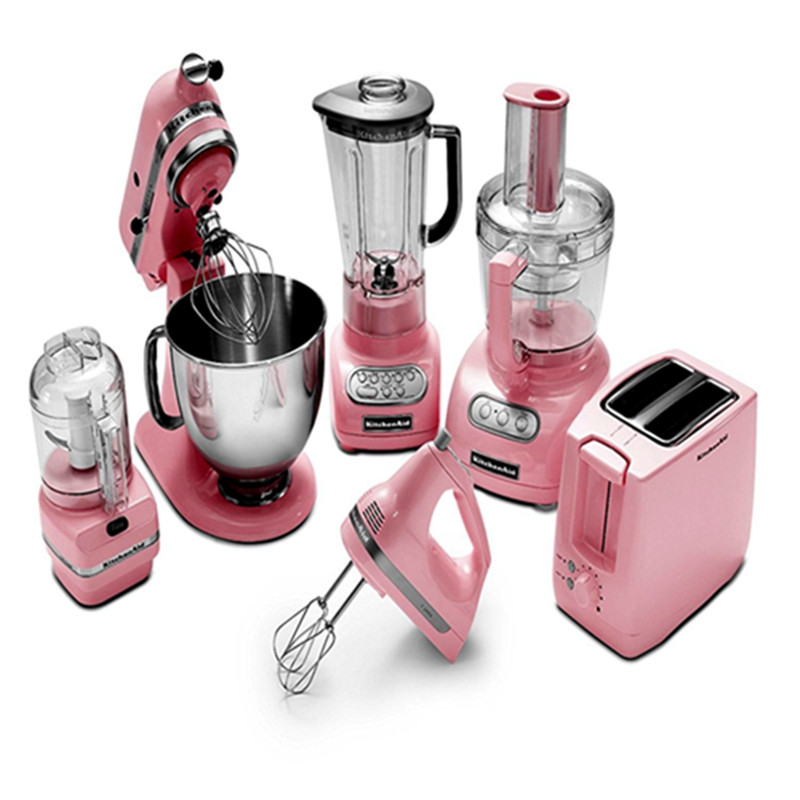 凯膳怡（KitchenAid）5KSM150PSCPK料理机家用4.8升全自动厨师机和面揉面打蛋搅拌机 樱花粉 原装进口