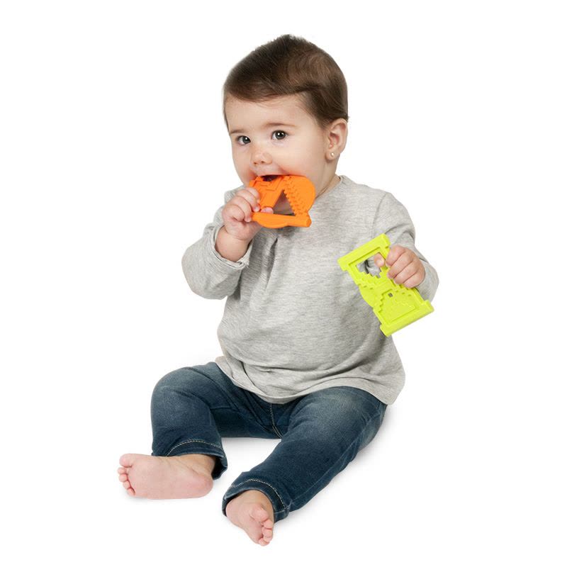 miniland 婴幼儿牙胶 宝宝磨牙棒 咬咬乐玩具磨牙牙胶 97300箭头形牙胶图片