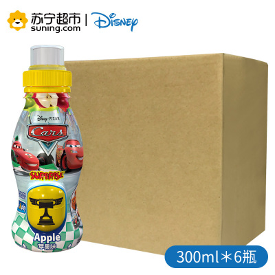 迪士尼(DISNEY)苹果味果汁饮料(赛车总动员款)300ml*6瓶 进口 儿童饮料