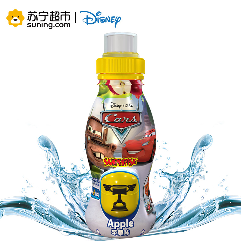 迪士尼(DISNEY)苹果味果汁饮料(赛车总动员款)300ml*6瓶 进口 儿童饮料