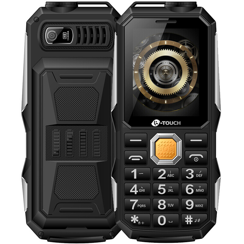 天语(K-Touch) T3 直板按键超长待机 三防老人手机 双卡双待 移动/联通2G版老年机 老人机 黑色