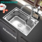 四季沐歌厨房水槽套装304不锈钢纳米水槽洗菜盆M-B1005(62)-H拉伸单槽