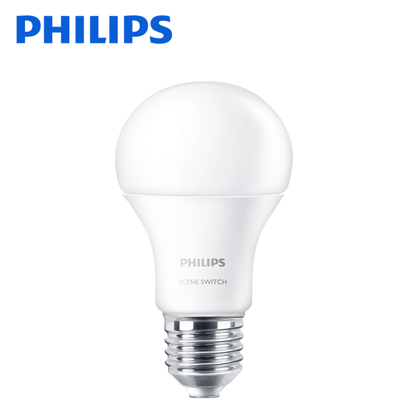 飞利浦(Philips) LED光源调光灯泡E27螺口球泡6.5w高亮白光球泡9W暖光节能单灯 分段调光 简约现代自然光高清大图