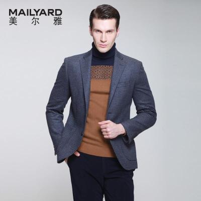 美尔雅(MAILYARD)秋装新款美尔雅西服单件男羊毛商务休闲男士单西格子264