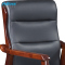 HiBoss 办公家具 电脑椅 会议椅 会议室椅子四脚实木办公椅带扶手靠背椅皮艺凳子