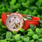 飞亚达(FIYTA)手表 四叶草系列自动机械表 时尚休闲皮带腕表