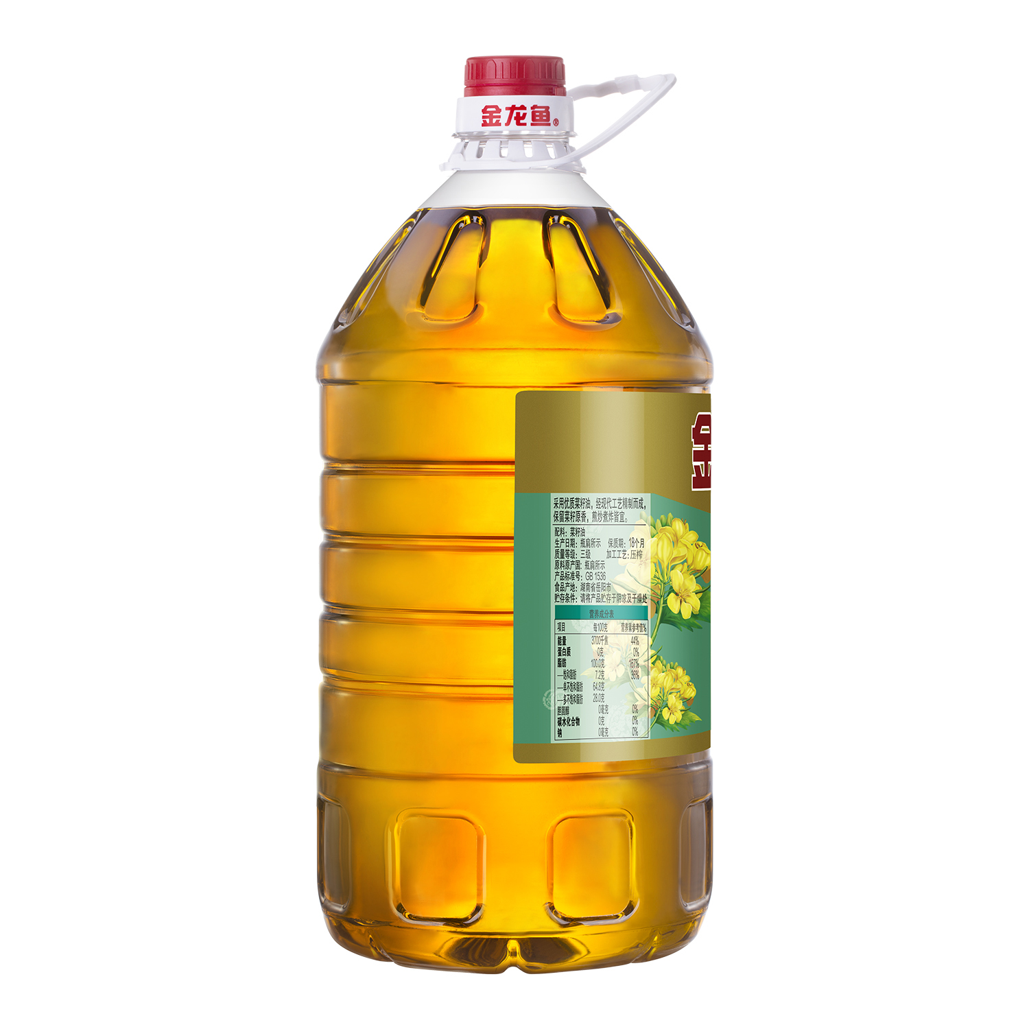 金龙鱼 非转基因纯香菜籽油5L (物理压榨)*4桶高清大图