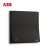 ABB开关插座 轩致无框 星空黑门铃开关 10AAF429-885
