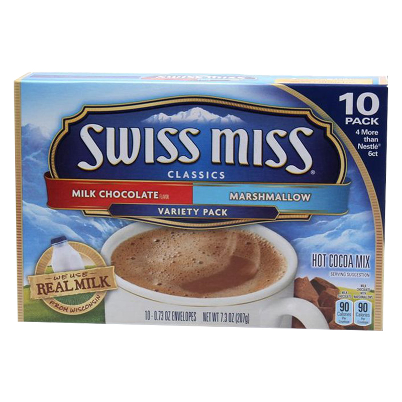 Swiss Miss 瑞士小姐 混合装巧克力冲饮粉207g 盒装 美国进口 可可粉