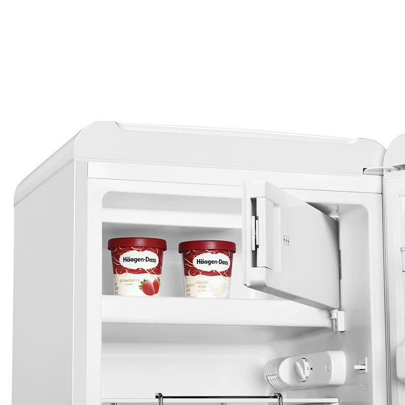 小吉(MINIJ)BC-M121RW 121升小型迷你冰箱 单门复古小冰箱 直冷保鲜 酒店公寓办公家用 小冰箱图片