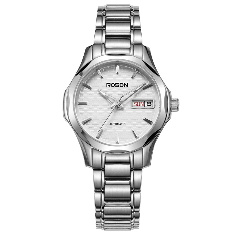 劳士顿(ROSDN)手表钢带防水女士国产品牌自动机械表时尚休闲商务女表2081L高清大图