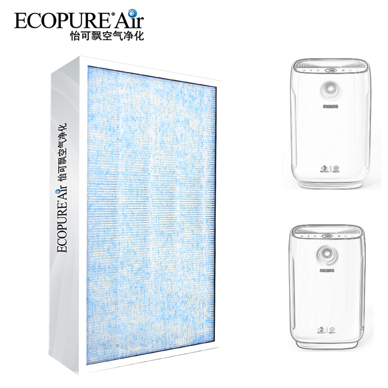 怡可飘(Ecopure)空气净化器滤网配件ECOF-P206 美国进口3M滤纸 适用飞利浦AC2886、AC2888