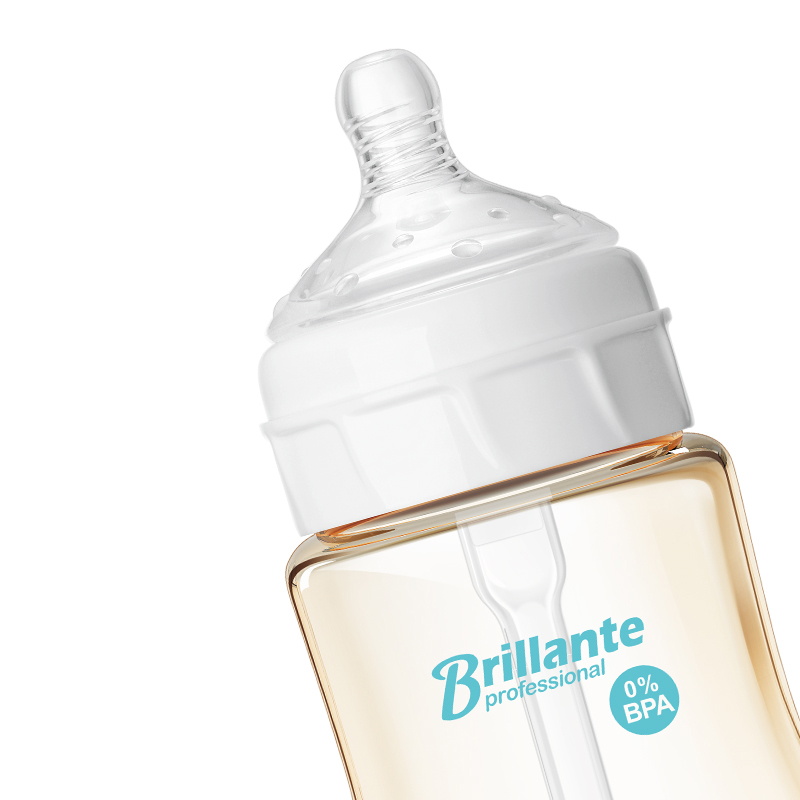 贝立安(Brillante)宽口径PES防胀气奶瓶260ML BYP17 适用于6个月以上宝宝