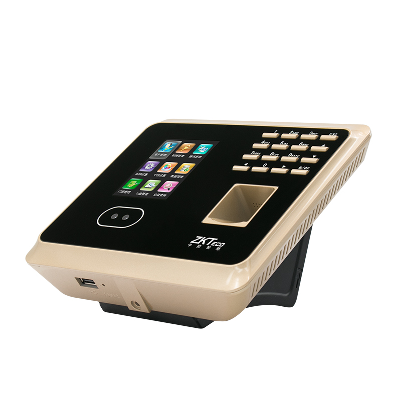ZKTeco中控智慧UF100 PLUS 金色 人脸考勤机面部指纹考勤机无线wifi网络打卡机