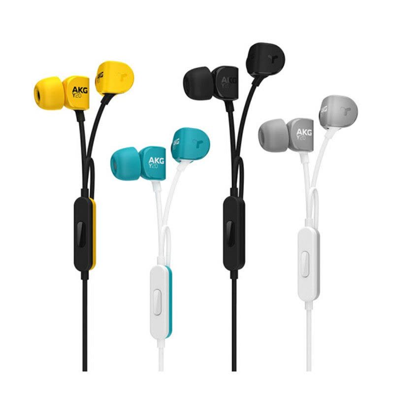 AKG Y20U 立体声入耳式耳机 音乐耳麦 手机耳机 通用线控一键兼容 带麦可通话 黑色图片