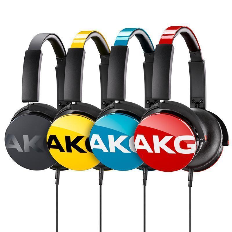 爱科技(AKG)Y50 便携式头戴式耳机 重低音 耳麦线控 立体声手机耳机 HIFI音乐耳机黄色