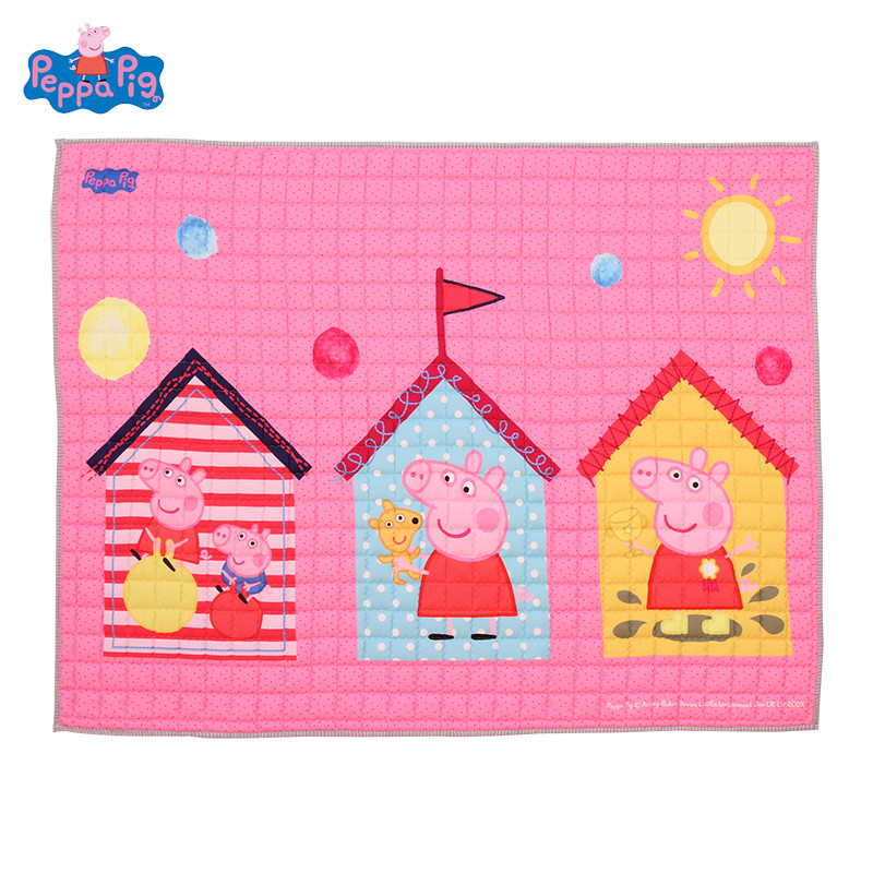 小猪佩奇Peppa Pig纯棉彩色屋游戏地垫宝宝爬行垫儿童爬爬垫 145*195*1CM