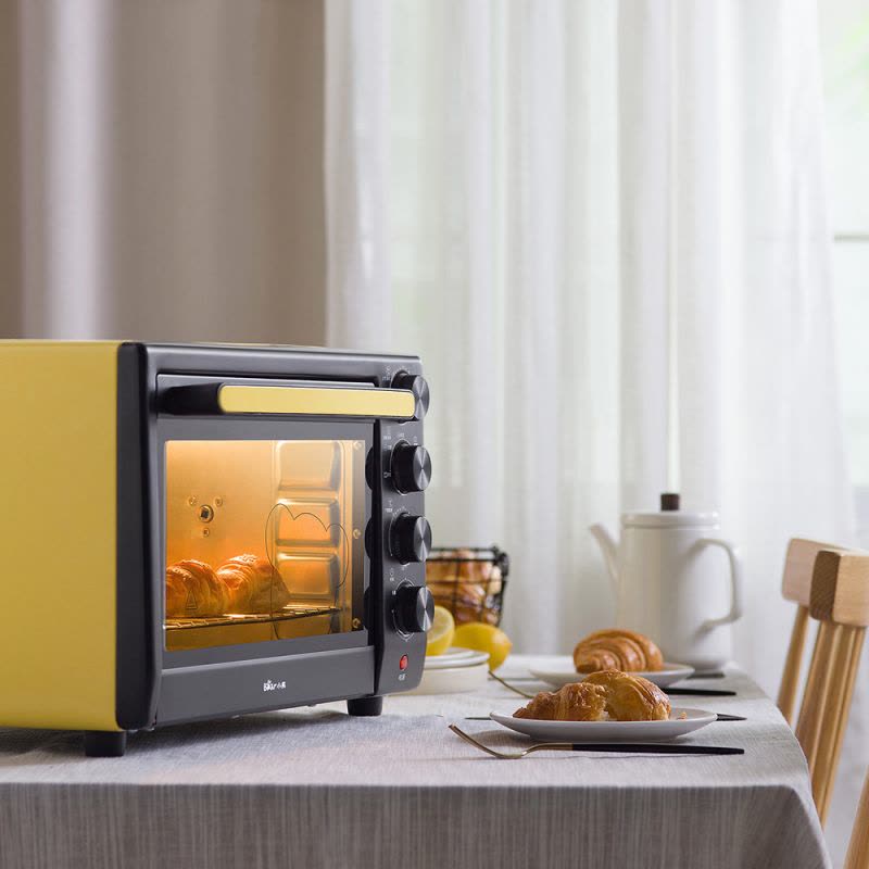 小熊(Bear)电烤箱 DKX-C32U5 32L大容量 高难度烘烤 均衡上下独控 长定时旋转烤叉 家庭烘焙机图片